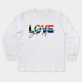 Love South African Kids Long Sleeve T-Shirt